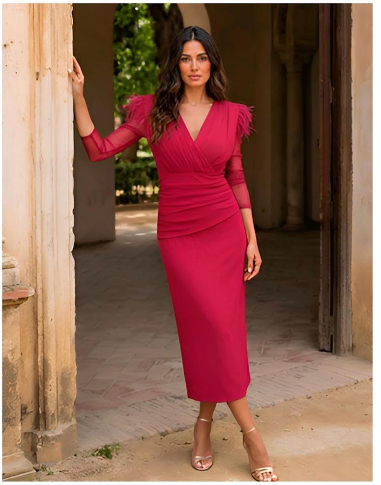 Vestido Arlet - Elegancia Plumas