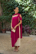 Vestido "Athenas" - Diseño Dual con Capa Asimétrica