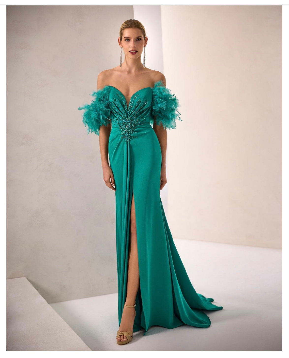 Vestido Gala Esmeralda "Divine feather"